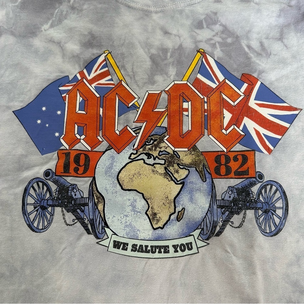 AC/DC We Salute You Those About to Rock Band Concert Tshirt Graphic Tee Short - Picture 3 of 10
